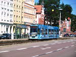 havag/562292/wagen-631-an-der-haltestelle-damaschkestrasse Wagen 631 an der Haltestelle Damaschkestrae in Halle (Saale) am 14.6.17