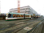 Straßenbahn der MVB am Alten Markt in Magdeburg am 7.3.18