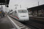 401 XXX bei der Durchfahrt im Bahnhof Lneburg am 4.1.22