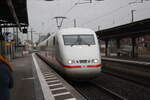 401 xxx bei der Einfahrt in den Bahnhof Lneburg am 4.1.22