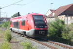 BR 641/758465/641-006-von-querfurt-kommend-bei 641 006 von Querfurt kommend bei der Einfahrt in den Endbahnhof Merseburg Hbf am 14.8.21