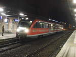 642 XXX als RB50 mit ziel Dessau im Bahnhof Bernburg am 25.11.17