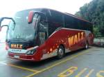 Walz/300220/setra-bus-des-busunternehmens-walz-auf Setra Bus des Busunternehmens Walz auf dem Parkplatz in Limone sul Garda am 10.10.2013