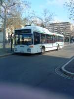 Bus Mercedes-Benz mit Erdgasantrieb des Busverkehrsunternehmens Zipper als Nahverkehrsbus in Bad Drkheim am 12.11.2013