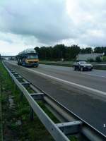 Mercedes-Benz Actros Autotransporter gesehen auf der A 61 Nhe Raststtte Dannstadt am 14.07.2014