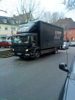 LKW Mercedes-Benz Ateco der Spedition HTF gesehen in der Innenstadt von Bad Drkheim am 03.01.2014