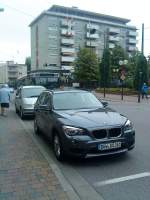 Youngtimer/293434/bmw-x-1-vor-der-post BMW X 1 vor der Post in Bad Drkheim am 15.08.2013