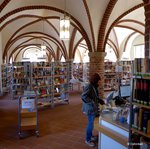 Lüneburg, Öffentliche Bücherei im historischen Gebäude.