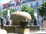 Brunnen auf dem Hallmarkt in Halle (Saale) am 14.6.17