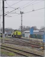Die Captrain France (CPTF) 1448 D 1206 mit der UIC Nummer 92 87 1001448-3 F-CPTF mit der Zulassung in Frankreich und Deutschland hat sich an der Tankstelle in Strasbourg versorgt und ist nun auf