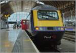 Ein First Great Western HST 125 wartet in London Paddington auf seine Fahrgäste für die Fahrt nach Paignton.
11. Mai 2014