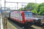 CFL 4010 schleppt ein Stahlzug aus Esch-sur-Alzette am 1 Juni 2010.
