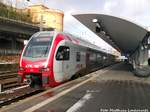 2301 der CFL gekoppelt mit dem Swex Flirt der DB im Bahnhof Koblenz Hbf am 15.1.17