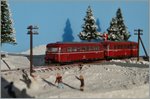 Winter-Nebenbahn-Ambiente auf meinen TT Spur Bahn Diorama.