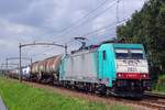 br-186-traxx-140ms/672514/kesselwagenzug-mit-2831-durchfahrt-am-23 Kesselwagenzug mit 2831 durchfahrt am 23 Augustus 2019 Hulten.