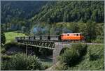 bregenzerwaldbahn-museumsbahn/864084/die-ex-oebb-209513-ist-mit Die (ex) ÖBB 2095.13 ist mit ihrem Vormittagszug von Bezau nach Schwarzenberg unterwegs und fährt kurz vor ihrem Ziel über die 68 Meter lange Sporeneggbrücke fährt. 

15. September 2024 