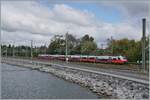 br-4748/864894/der-oebb-et-4847-003-faehrt Der ÖBB ET 4847 003 fährt über den Damm und erreicht Lindau Insel, Endstation des Zugs. 

17. Sept. 2024