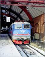 Die SJ Rc 1344 wartet in Malmö C mit einem IC auf die Abfahrt. 
(Analogbild) 
20. März 2001