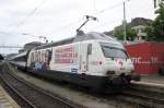 Re 460/387993/swbb-460-041-steht-am-4 SWBB 460 041 steht am 4 Juni 2014 in Schaffhausen.