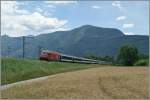 Re 460/456999/auf-der-fahrt-nach-locarno-ist Auf der Fahrt nach Locarno ist der Fluss Ticino ist ein letztes Mal überbrückt worden und der IR erreicht in Kürze sein Ziel.
21. Juni 2015