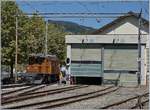50 Jahre Blonay Chamby - MEGA BERNINA FESTIVAL: das RhB Bernina Bahn Krokodil als Gastlok bei der BC rangiert in Vevey.