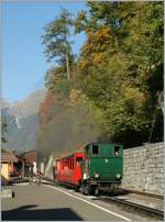 Bahnen der Jungfrau Region/291679/brb-damplok-n-6-in-brienz BRB Damplok n 6 in Brienz. 
1. Okt. 2011