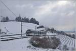 Bei diesigem Winter-Wetter ist der CEV MVR ABeh 2/6 7501 ei Planchamp auf dem Weg nach Les Avants.
