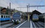 mob-goldenpass/864236/ein-angekommener-und-ein-abfahrender-mob Ein angekommener und ein abfahrender MOB 'Lenkerpendel' Be 4/4 Serie 5000 stehen in Zweisimmen. 

22. Okt. 2019