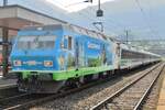 schweizerische-suedostbahn-sob/756738/sob-456-091-steht-am-6 SOB 456 091 steht am 6 Juni 2015 mit ein VAE in Arth-Goldau.