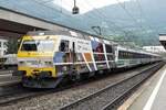 schweizerische-suedostbahn-sob/756741/sob-456-093-treft-mit-ein SOB 456 093 treft mit ein VorAlpenExpress am 4 Juni 2014 in Arth-Goldau ein.