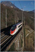 Der Eurocity 37 von Genève nach Venezia kurz vor Preglia.
7. Jan. 2017
