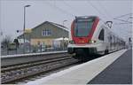 Der SBB RABe 522 206 erreicht als RE 18179 von Meroux TGV nach Biel/Bienne den Bahnhof Grandvillard.