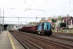 BR 742/862543/742-109-von-cd-cargo-mit 742 109 von CD Cargo mit einen Lumpensammler im Bahnhof Sokolov am 9.4.24