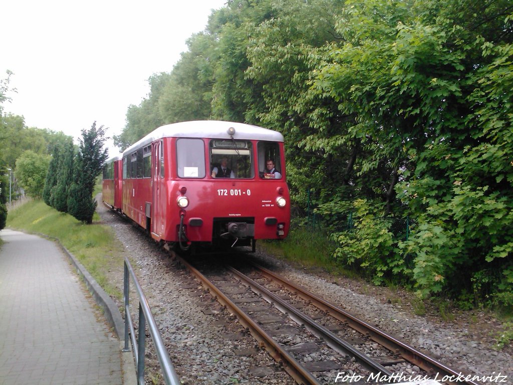 172 001-0 & 172 601-7 bei der Einfahrt in den Endbahnhof Lauterbach Mole am 1.6.13