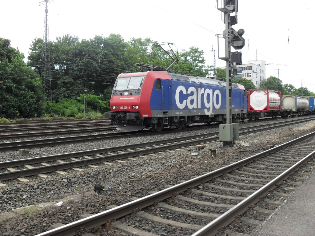 Br 482 von der SBB Cargo in K�ln West am 19.6.10