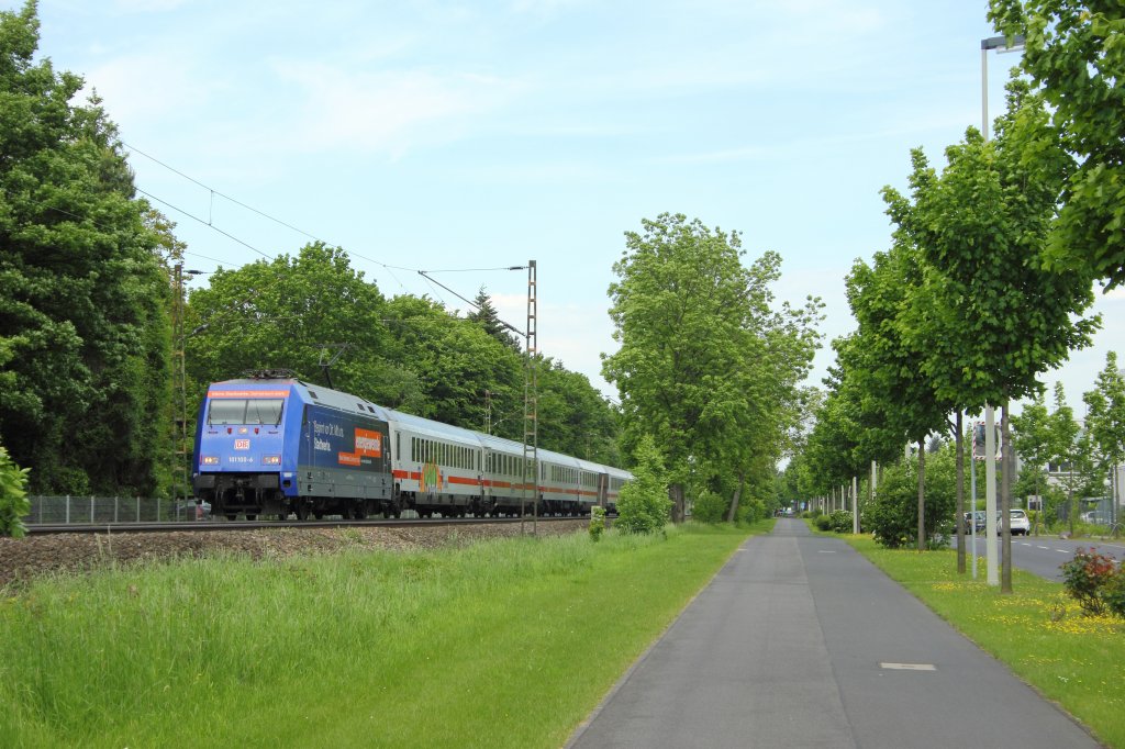 DB 101 100-6  energiewende  mit einem IC durch Bonn am 18.5.2012 