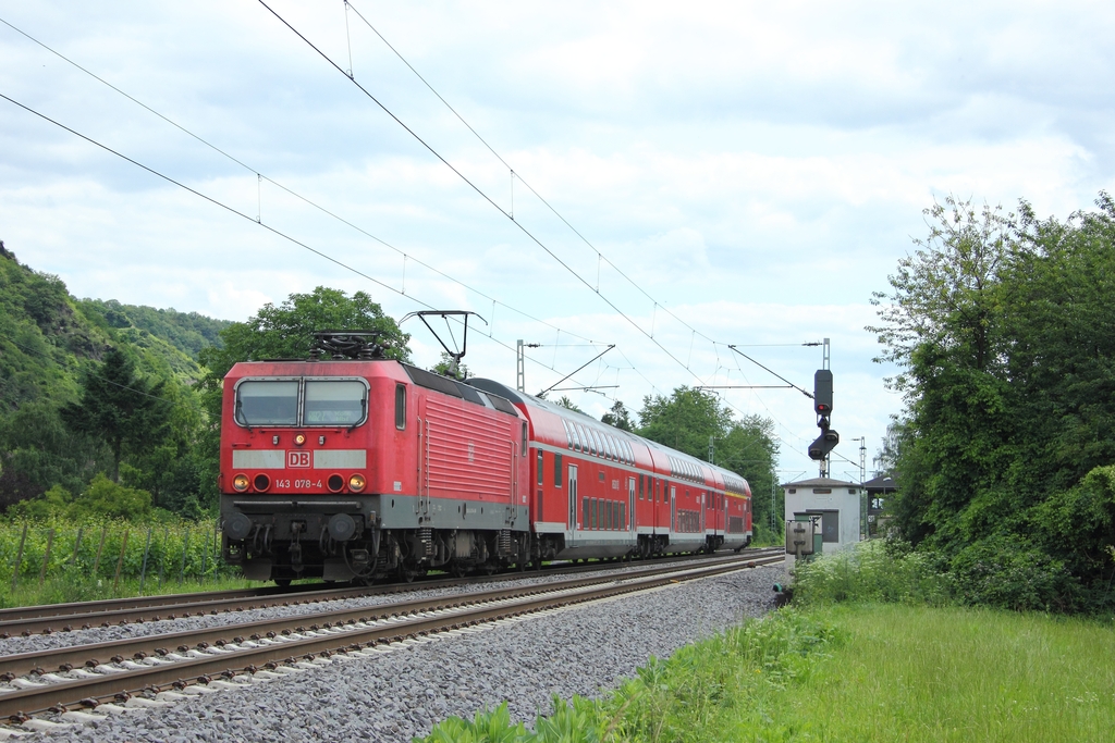 DB 143 078-4 in Leutesdorf am 24.6.2012