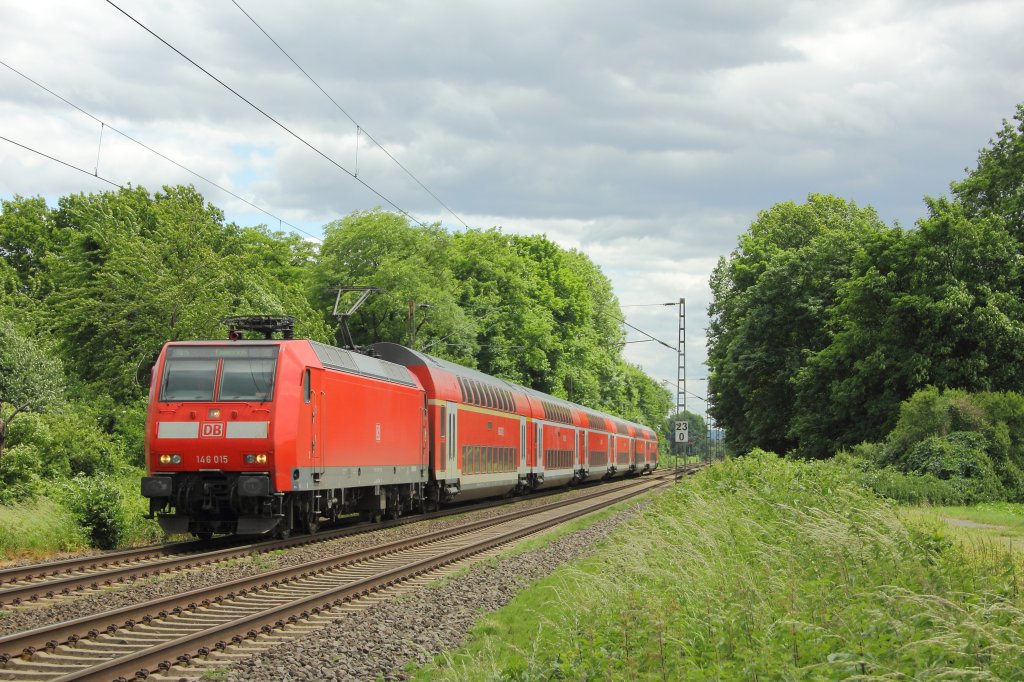 DB 146 015-3 in Bornheim am 9.6.2012