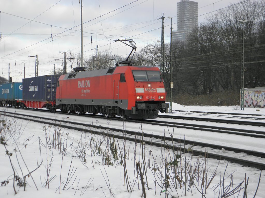 DB 152 101-2 in K�ln West am 30.12.10