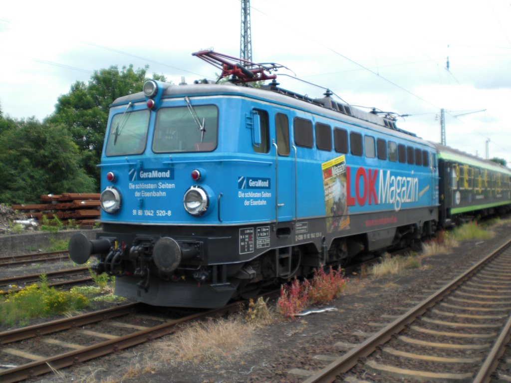 Der Gera Mond Express Br. 1042 abgestellt in Beuel bf 