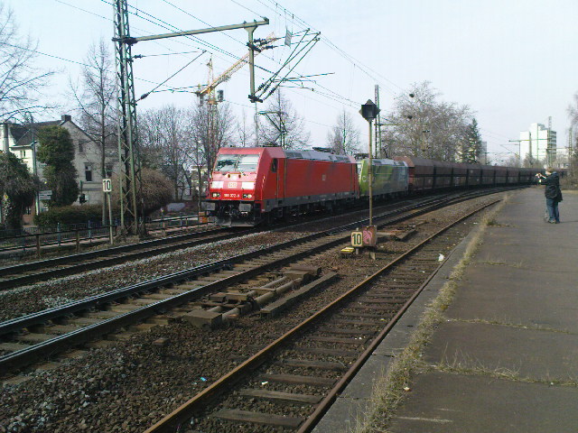 Doppeltraktion Br 185 mit K+S Werbung in Beuel