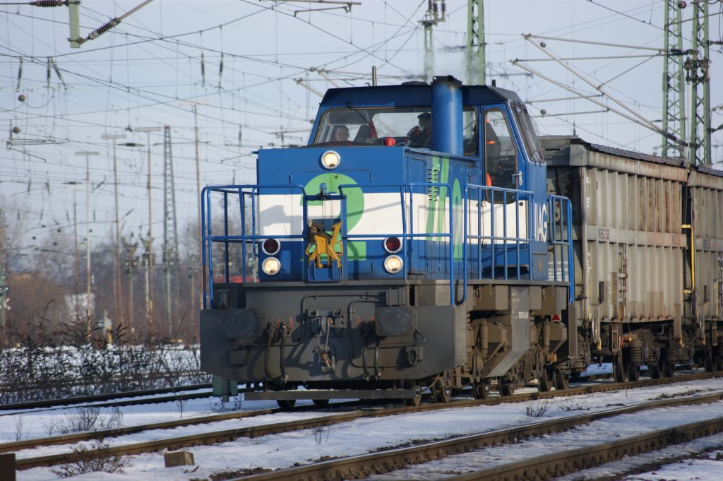 Mak G1206 von NIAG bei der Durchfahrt in Oberhausen-West am 5.1.2011.