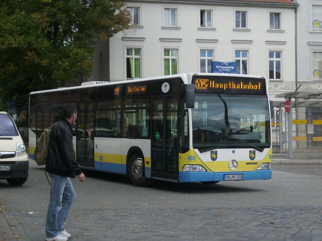 Mercedes Citaro der NVS in Schwerin. 