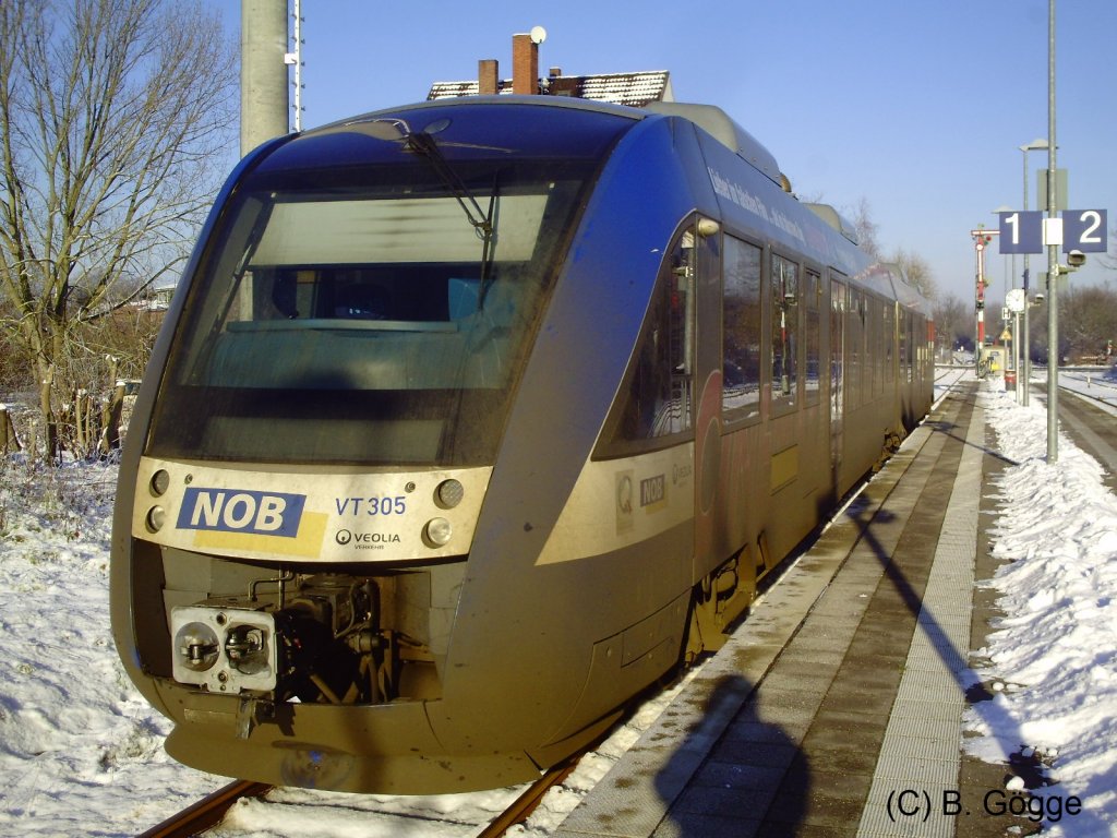 NOB VT 305 abgestellt in Kiel Suchsdorf