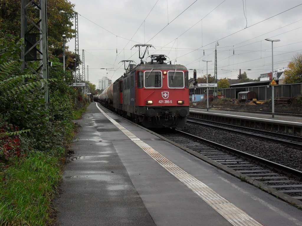SBB Cargo 421 395-5 mit 421 ???-? in Beuel am 20.10.10

