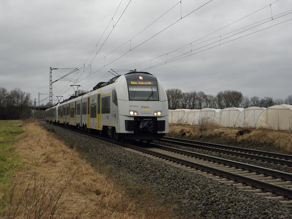 TR 460 502-8 nach Bonn Hbf in Bornheim am 5.2.2011 Gru� an den Tf