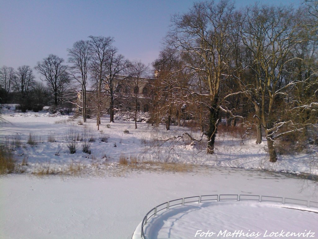 Winterfotos Aus Meiner Heimatstadt Putbus / Blick von Der Schlossterasse auf die Schlossparkkirche (Ehemaliger Tanzsaal) / 22.2.13