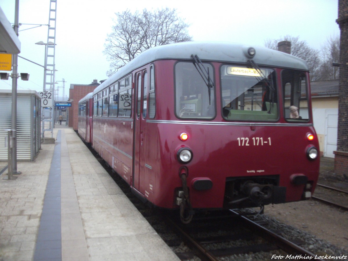 172 171 + 172 132 im Bahnhof Bergen auf Rgen am 3.3.14