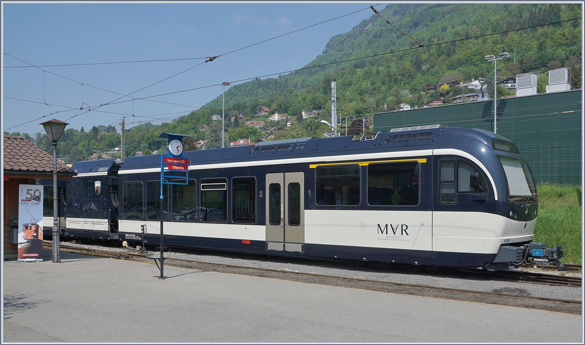 50 Jahre Blonay - Chamby Museumsbahn: der MVR ABeh 2/6 7503  Blonay-Chamby  in Blonay.
5. Mai 2018