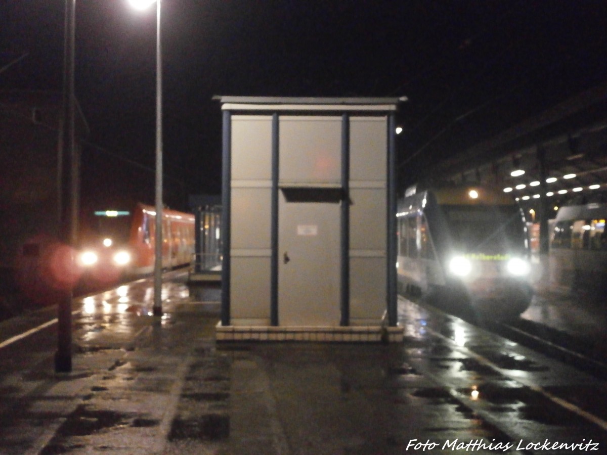 612 XXX und HEX VT 80X im Bahnhof Halle (Saale) Hbf am 4.1.15